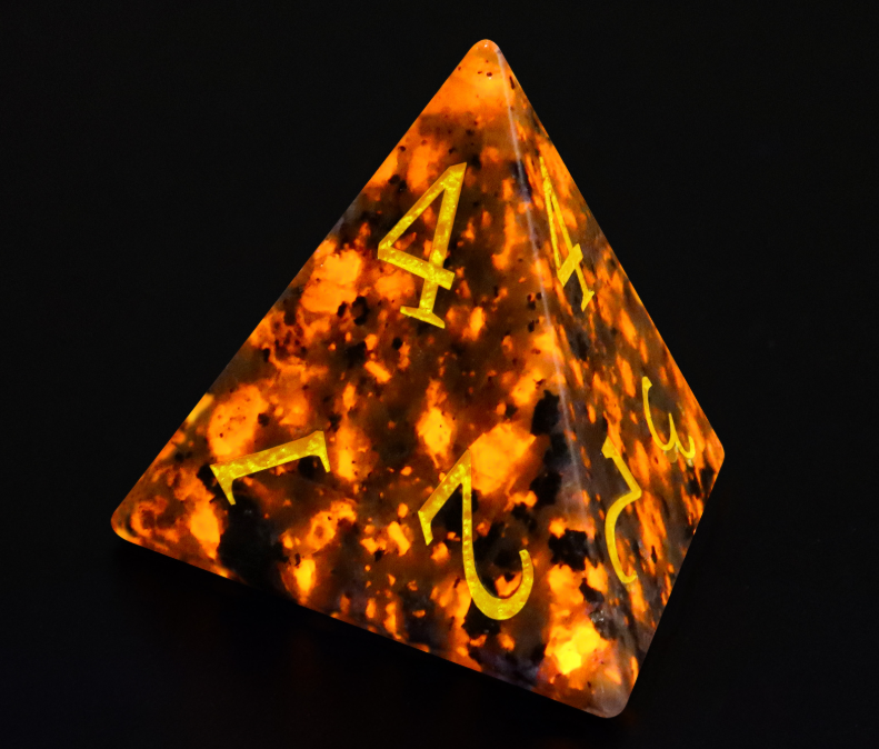 New Dungeons Dragons Board Game 7-Piece Set Dice DND RPG D6 D20 Natural Flame Stone