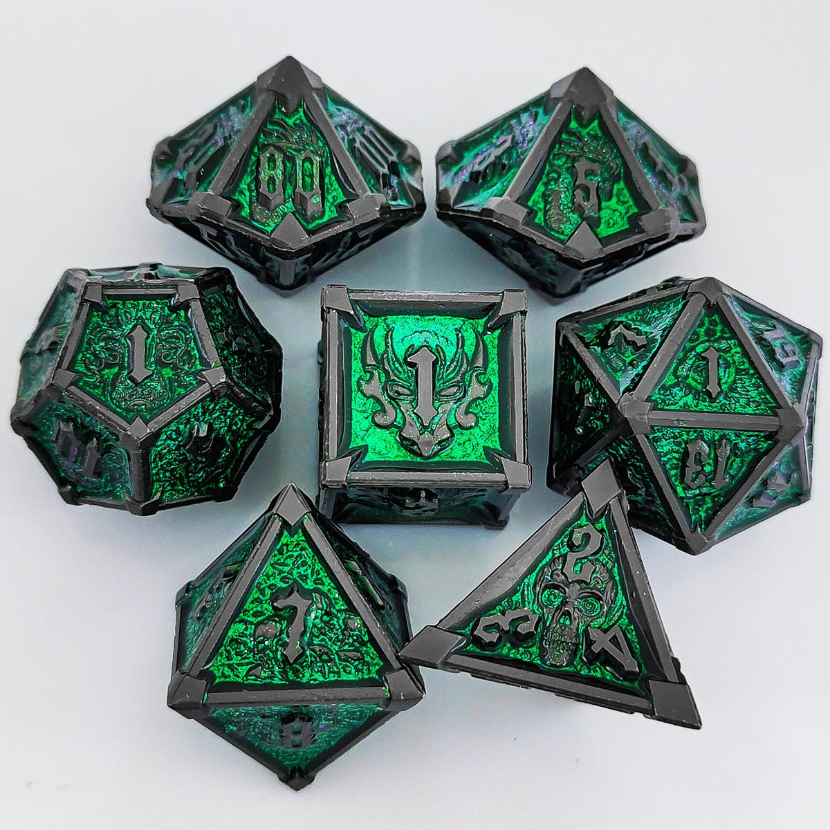 Metal Dice Set DND Dungeons &amp; Dragons Polyhedral RPG Dice Role Playing TRPG Dice d20