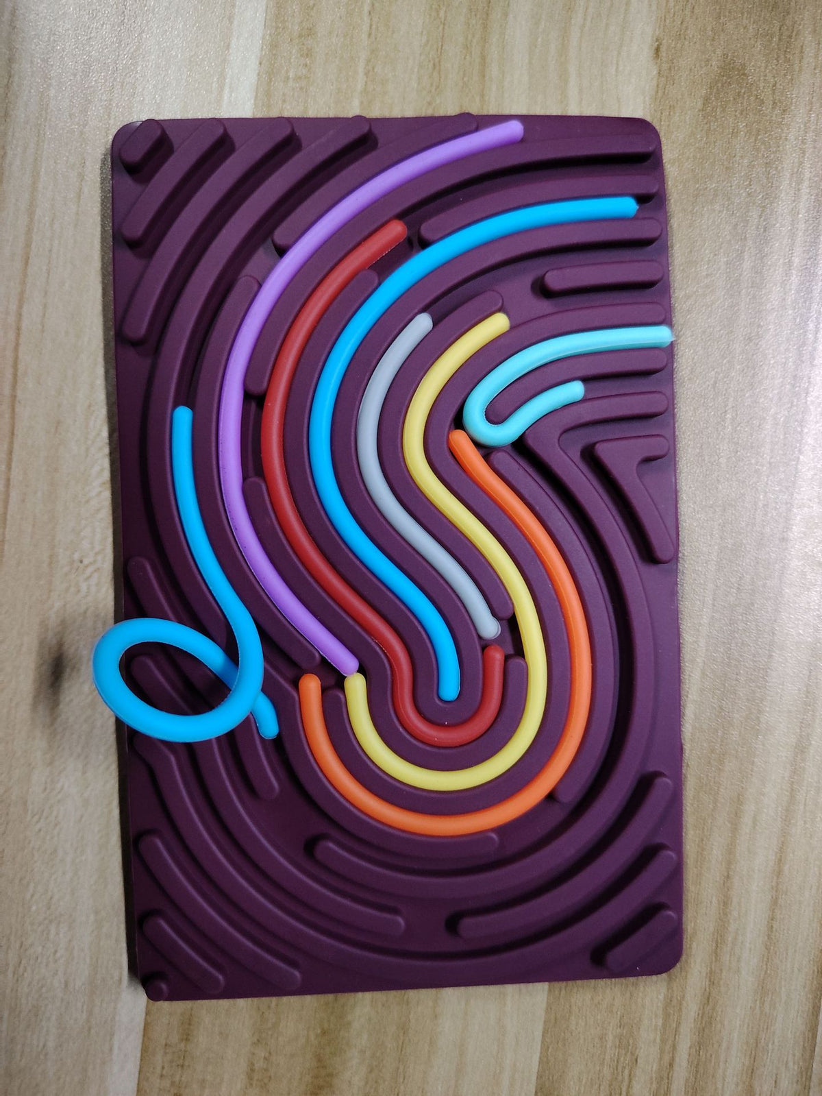 Silicone Rainbow Sensory Activity Board for Children's Intellectual Development and Stress Relief