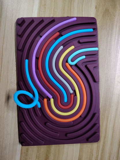 Silicone Rainbow Sensory Activity Board for Children's Intellectual Development and Stress Relief