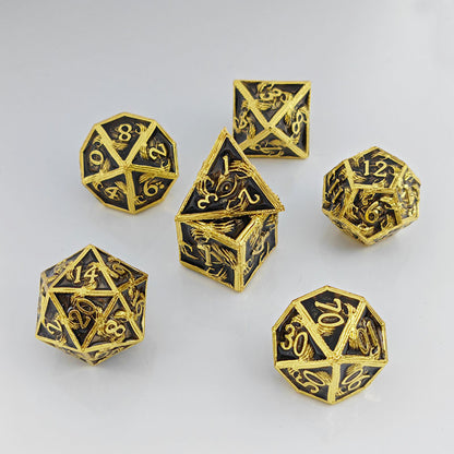 Popular New Eye Hand Dice Set, D&amp;D Cthulhu Role-Playing Game, 7-Piece Metal Dice Set