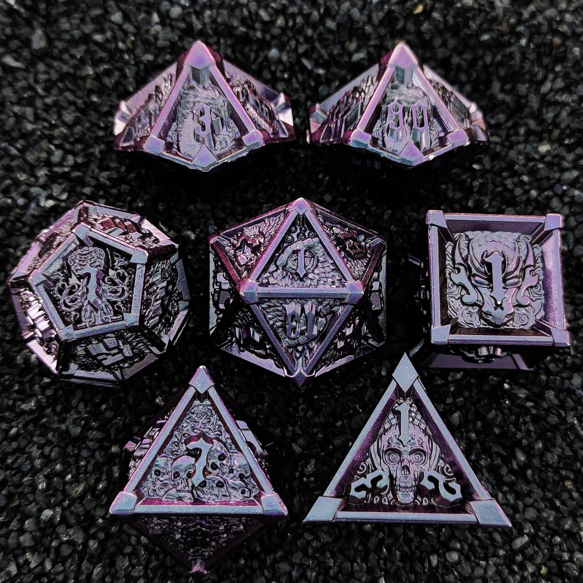 Metal Dice Set DND Dungeons &amp; Dragons Polyhedral RPG Dice Role Playing TRPG Dice d20