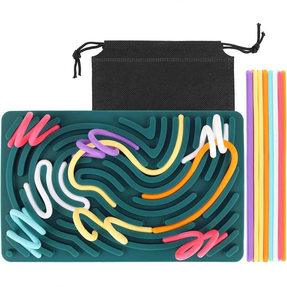 Silicone Rainbow Sensory Activity Board for Children's Intellectual Development and Stress Relief