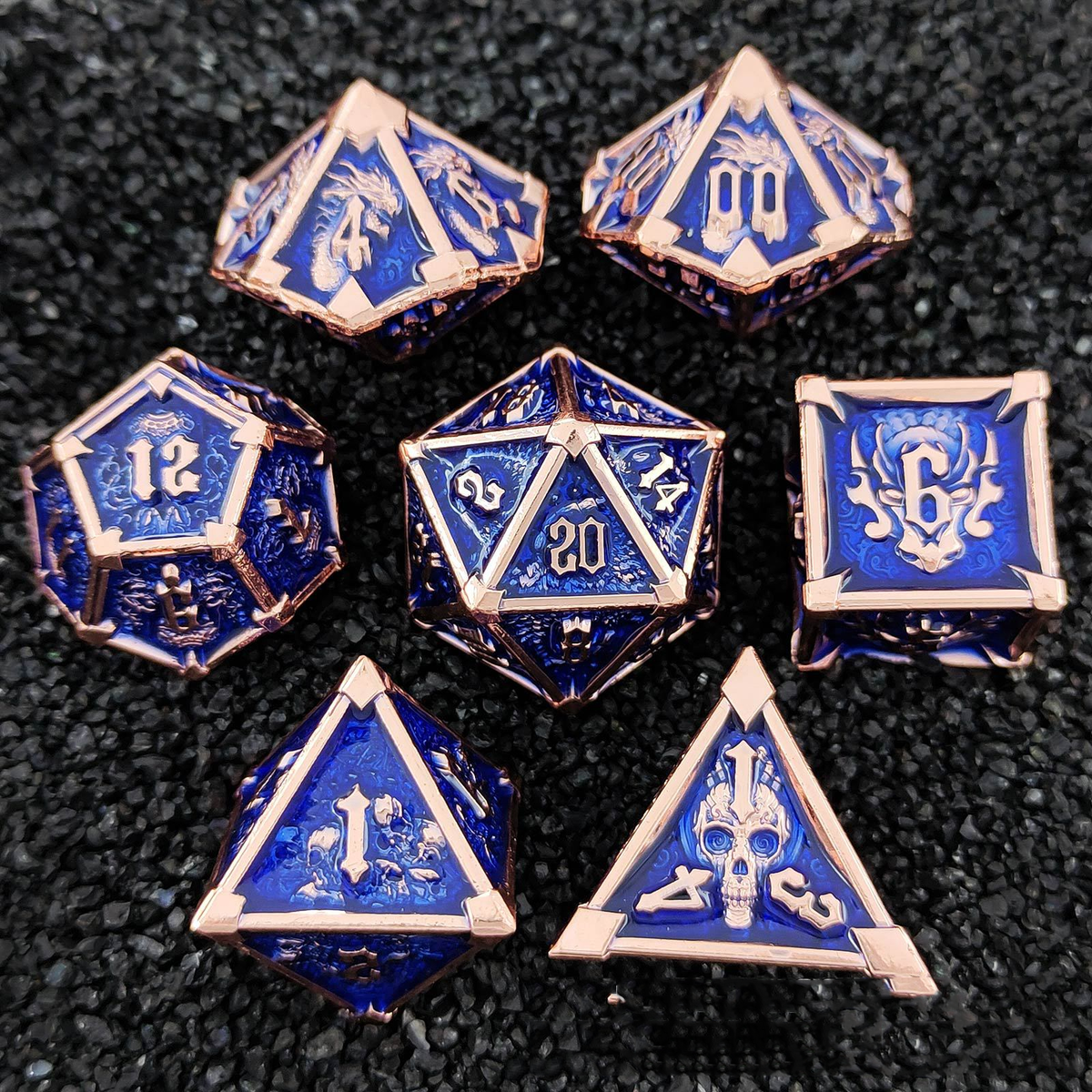 Metal Dice Set DND Dungeons &amp; Dragons Polyhedral RPG Dice Role Playing TRPG Dice d20