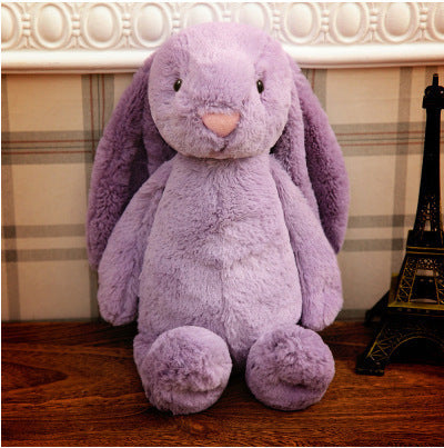Embroidered Bunny Doll Plush Toy Long Eared Bunny Baby Sleeping with Big Eared Bunny Doll