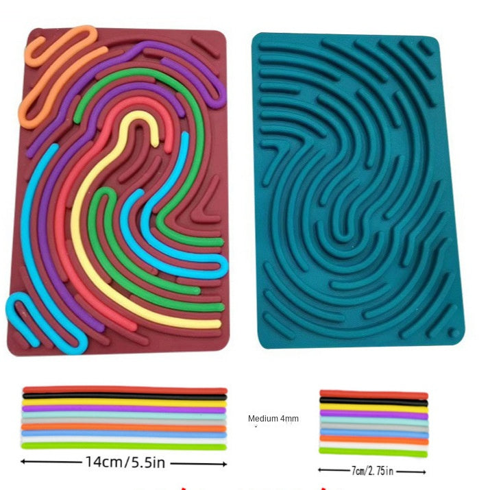 Silicone Rainbow Sensory Activity Board for Children's Intellectual Development and Stress Relief