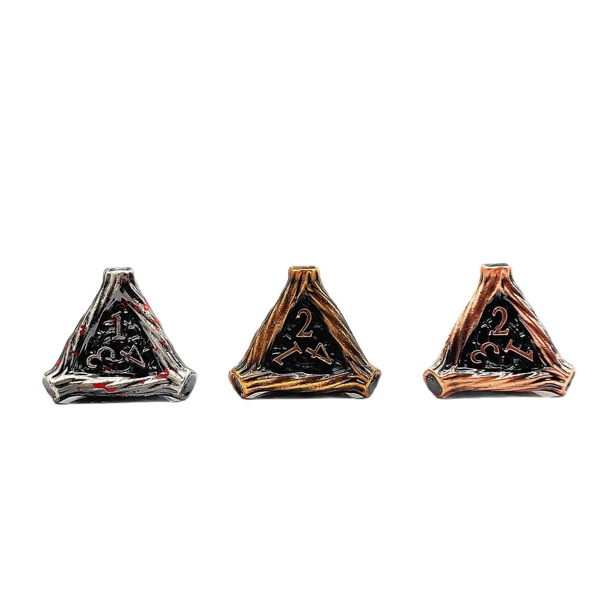 Solid Metal and Wood DND Dice TRPG Cthulhu Set Polyhedral Dungeons &amp; Dragons COC Tabletop Role-Playing Game