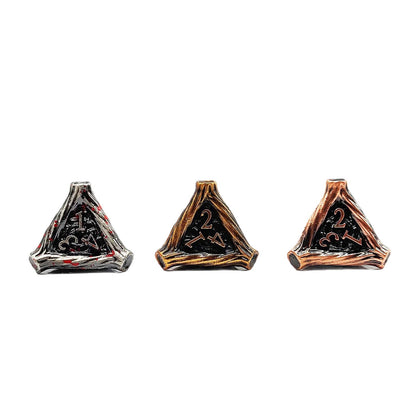 Solid Metal and Wood DND Dice TRPG Cthulhu Set Polyhedral Dungeons &amp; Dragons COC Tabletop Role-Playing Game