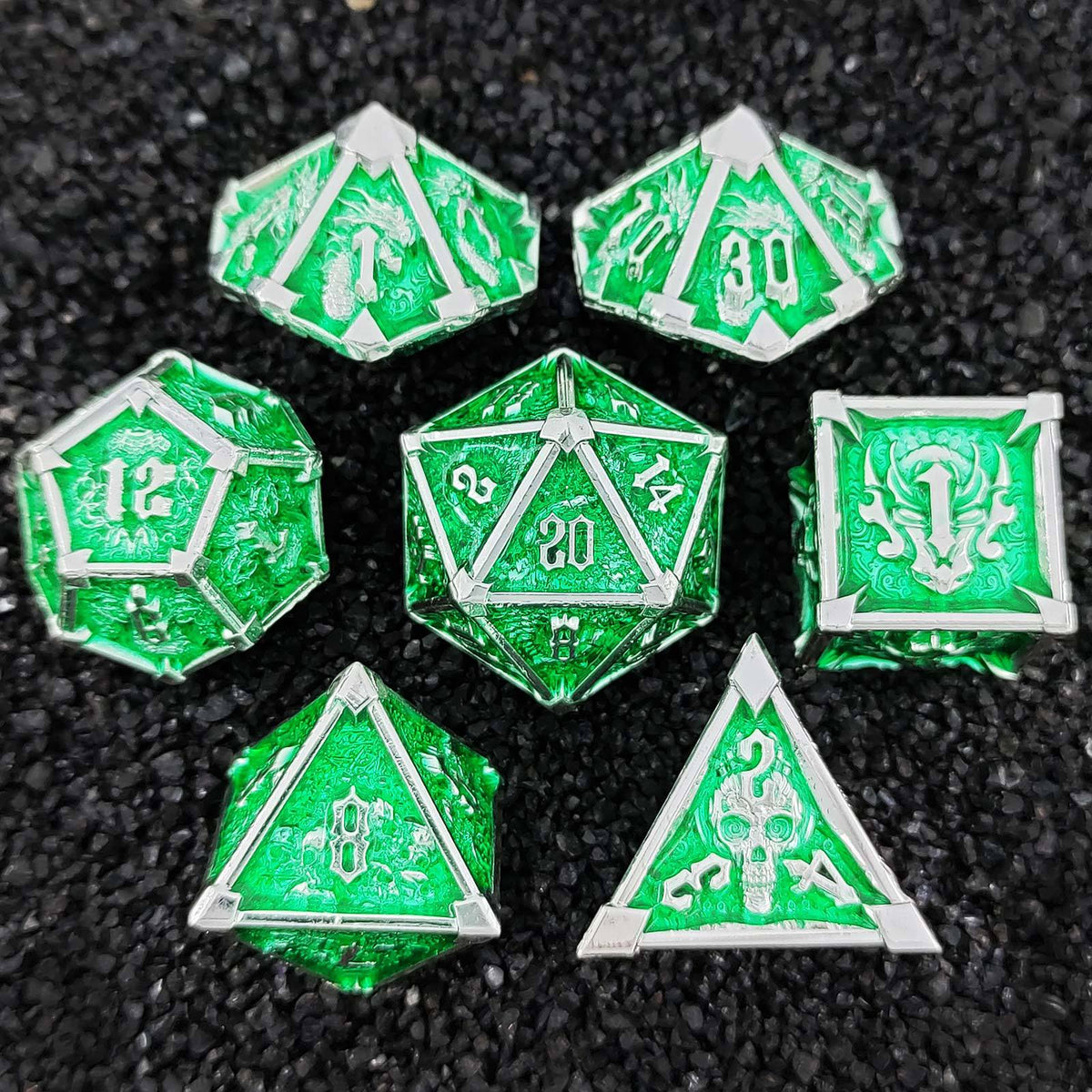 Metal Dice Set DND Dungeons &amp; Dragons Polyhedral RPG Dice Role Playing TRPG Dice d20