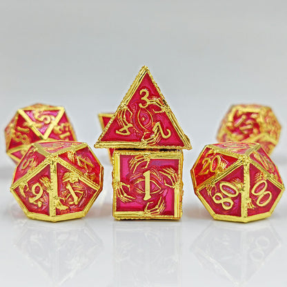 Popular New Eye Hand Dice Set, D&amp;D Cthulhu Role-Playing Game, 7-Piece Metal Dice Set